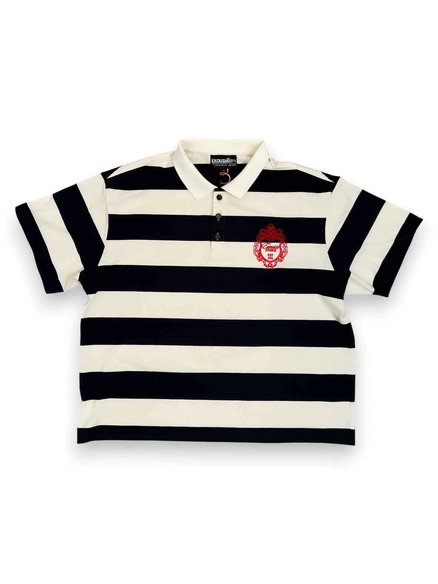 Exousia Studios Striped Polo
